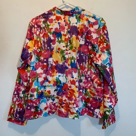 Chico’s Monet Fleur Satiny Spring Jacket - Picture 5 of 8